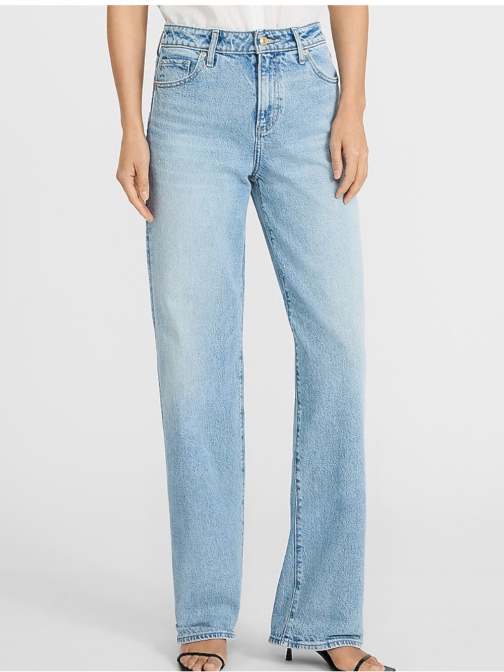 Express Light Blue Straight-Leg Jeans